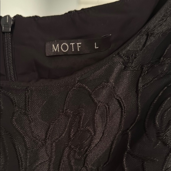 MOTF Black Sleeveless A-Line Midi Dress - Picture 2 of 3